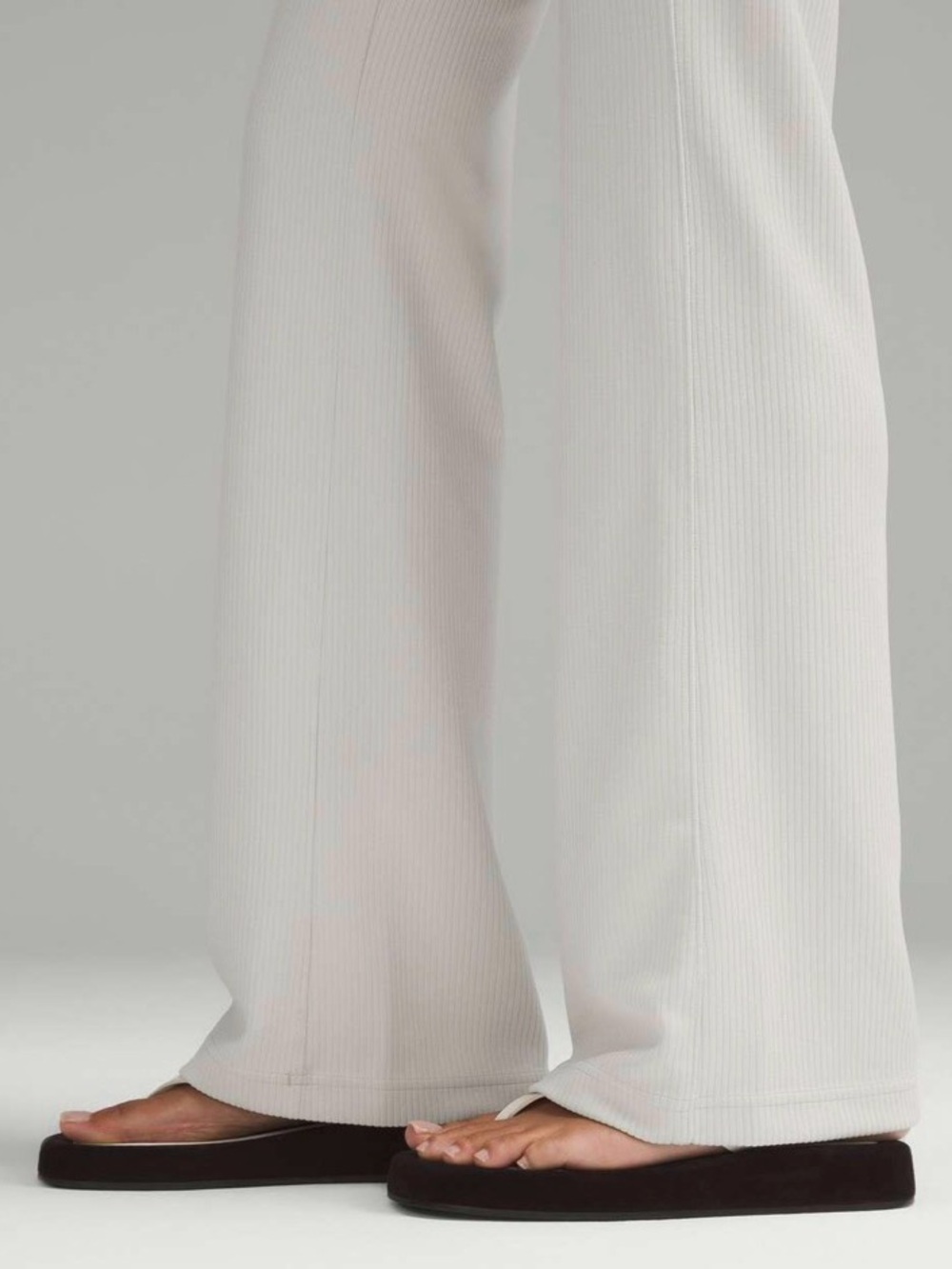 Lululemon Ribbed Softstreme Flared Pant *Regular Bone Sz 14 W5GVKS Casual - Picture 2 of 15